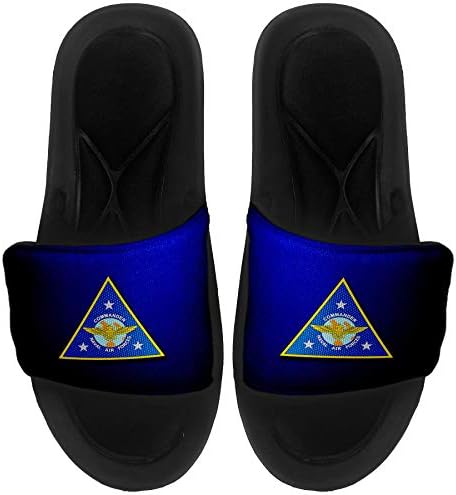 Най-сандали с амортизация ExpressItBest/Пързалки за мъже, жени и младежи - Командир на Военно-въздушни сили на САЩ (CNAF), знаци (емблема)