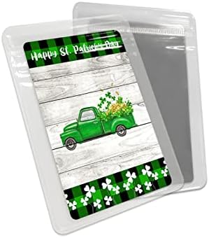 OComster Зелен Ретро Автомобил с Детелина и Златен Компактен Огледало, Съраунд Карточное Огледало в 4 опаковки, Черно-Зелена Клетка