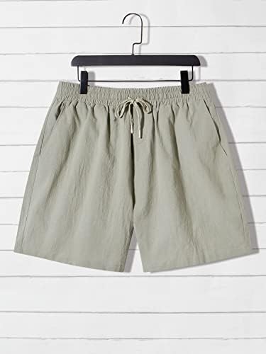 Мъжки дрехи LUBOSE от две части, Мъжка Риза с ревера и къси панталони за талия с завязками (Цвят: Зелен, Размер: 5X-Large)