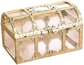 TFIIEXFL Коледна Пластмасов Ковчег Прозрачна Кутия За Съхранение на Реколта Кутия шоколадови Бонбони Органайзер Ракла за Бижута