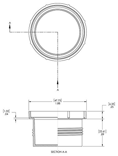Тапи 99395323 Пластмасов Резьбовая пластмасов накрайник за хидравлични тръбопроводи с плосък о-пръстен. PDF-180, PE-LD, Размер на конец