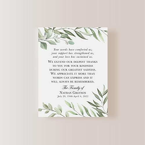 Поздравителни картички Здравей Love Goods Зеленина, поздравителни картички с соболезнованиями, бележки за тежка загуба в пликове
