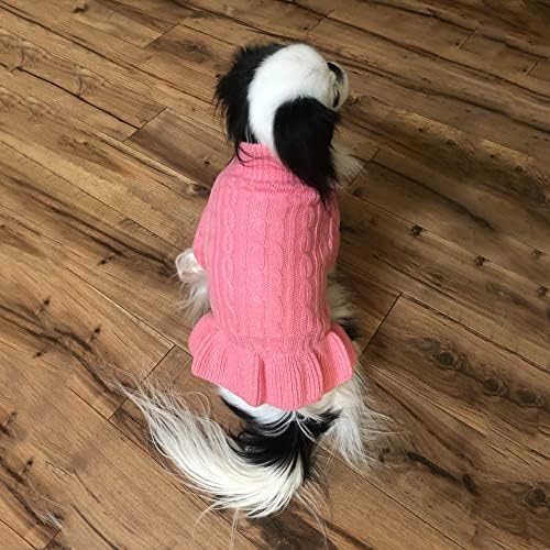 Рокля-пуловер за кучета с опашка на Русалка, рокля-пуловер за котки, Трикотаж, Леко Сгъсти Топлия Зимен Пуловер за Кученца, Дрехи за малките