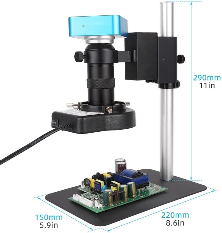 Комплект аксесоари за микроскоп за възрастни Цифров Видеомонокулярный Микроскоп 48MP 4K, HDMI, USB Камера IMX335 CMOS Continus Zoom 130X
