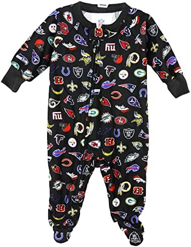 Детско Черно одеяло с принтом Outerstuff NFL за сън (0-6 месеца)