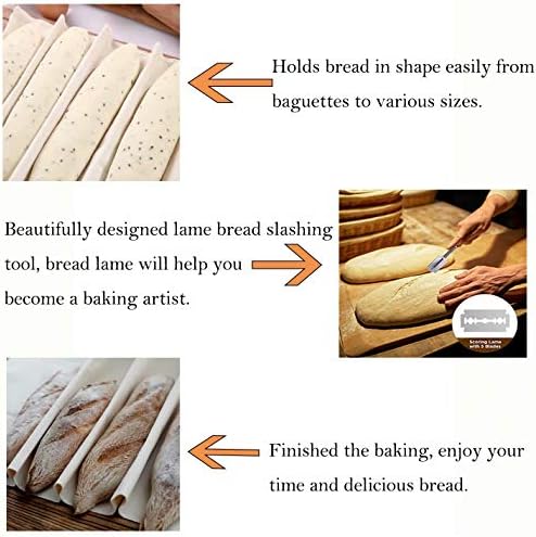 Кърпа за печене и proofer Abeauty Baker's - 17,7x29,5 инча, Памучен Плат за печене на тесто за хляб, Формовочный инструмент за франзели,