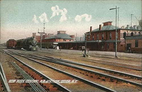 Ню Йорк Централната жп гара в Utica Ню Йорк Оригиналната Антични Картичка