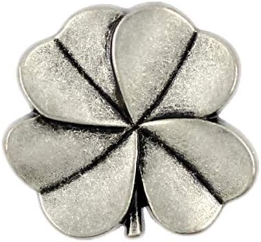 Кадър от 12 Броя метални копчета с клеверным опашка. 20 mm (3/4 инча) (старото сребро)
