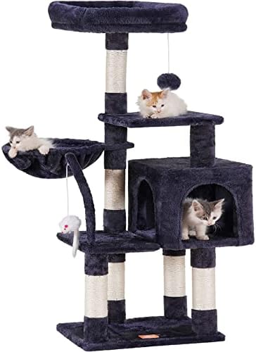 Мулти-платформа Cat Tree - за Етажната собственост Cat Tower за Домашни котки - Nozaya (Опушен-Сив)