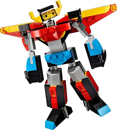 Конструктор LEGO Creator 3в1, Играчка-Супер Робот, Фигурка на Дракон, Реактивен самолет 31124, Набиране на Проектни Елементи за деца от 7 години