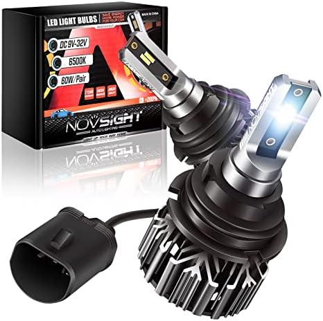 Led лампи NOVSIGHT 9007/HB5, комплекти за конвертиране на фаровете далечния и близкия светлина с капацитет от 13 000 лумена за