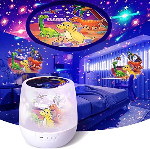 Прожектор за Нощно осветление със Звезда Динозавър за деца, Детски Проектор Съзвездията, Галактиките, USB-лека нощ Момчета и Момичета,