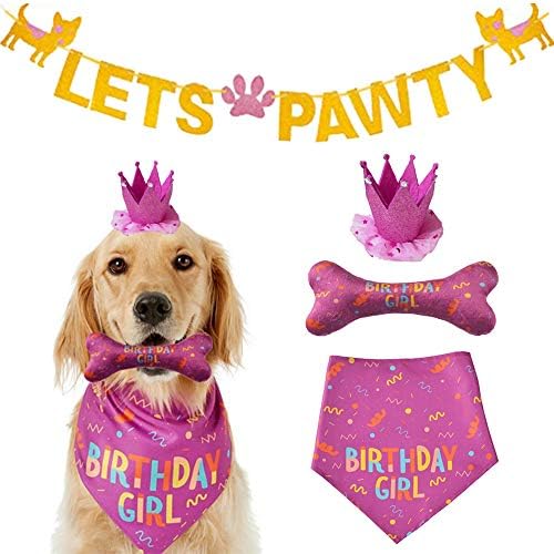 IDOLPET Кърпа за рождения Ден на кучето, Голяма Капачка за рождения Ден на кучето, честит Рожден Ден, играчка за кучета, комплект за парти,