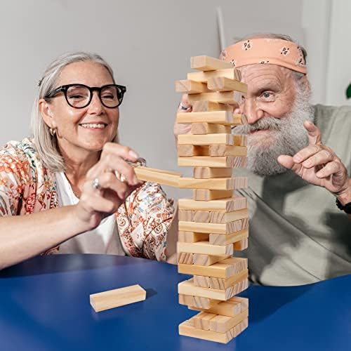 GOTHINK Сушилни Tower е Игра за деца и възрастни, 54 бр. Дървена Настолна игра за подреждане за Семейна игра, Нощен Класическа игра, мини-Версия