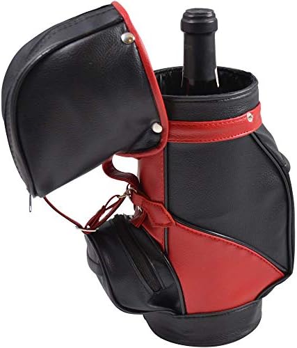 Чанта за голф Primeware Caddy | За съхранение на вино, една бутилка | Изработени от изкуствена кожа (черна)