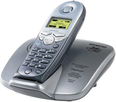 Безжичен телефон Siemens 4215 Gigaset 2.4 GHz ДПС с възможност за разширяване (сребърен и черен)