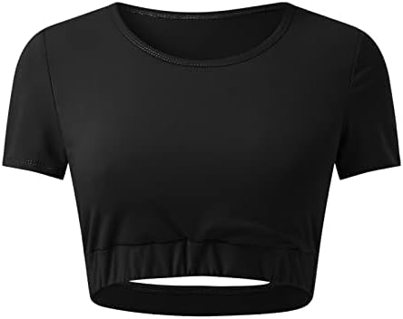 Lookatool Женска Тениска с Отворена на Гърба, Скъсяване на Върховете на Бретелях с Подвижна Подплата, Спортен Сутиен с отворен