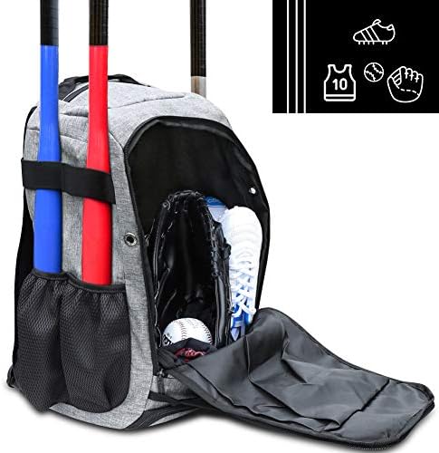 Раница ZOEA с чанта за бейзболна бита, Съоръжения за игра на футбол и Софтбол за младежи и възрастни, Голям Капацитет, с Капацитет 4