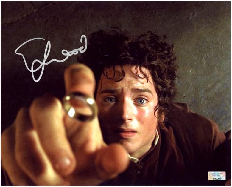 Элайджа Дърво с автограф Властелинът на пръстените Фродо Бэггинса 8x10 Снимка сцена