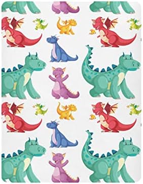 Сладки чаршафи за легла с динозавром от Картун за момчета и момичета, Кърпи за опаковане и игри, Дишащи кухненски кърпи за яслите, Чаршаф за стандартни легла и матра