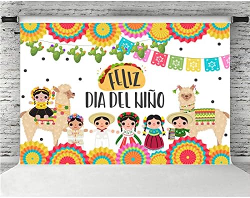 Лофарис Фелиз Диа Дел Нино Фон Мексикански Щастлив Ден за защита на децата, за Декорация Фотосесия Fiesta Party Студиен Фон