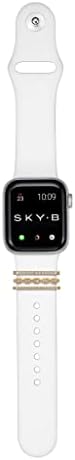 Аксесоари SKYB с декоративни пръстени и вериги за ремъците Apple Watch - Избор на ключодържатели за ремъците Iwatch 38 mm/40 mm/41 мм/ 42 мм/ 44 мм/ 45 мм, серия 1/2/3/4/5/6 /SE /7