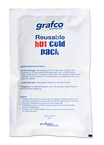 Опаковки за многократна употреба за топла и студена вода Grafco 2 в 1, 4,5x7 инча, Обемна опаковка от 24 броя, HC100