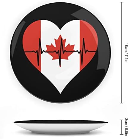 Любовта Канада Сърцебиене Керамична Декоративна Чиния с Поставка За Дисплея на Окачени Индивидуални Юбилейните Сватбени Празнични