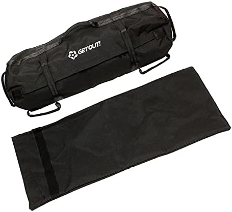 Махай се! Тренировочная чанта с пясък - черни Спортни торби с пясък, с тегло от 25 до 75 килограма с дръжки за силови тренировки