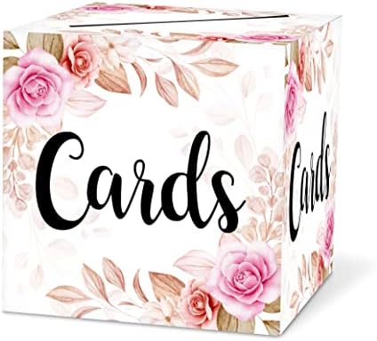 Розова кутия за пощенски картички с цветен печат – 8 88 Титуляр за подарък Или прасенце банки за пари за Сватба, раждане на дете или на Булчински