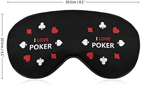 I Love Poker Маска за Очи за Сън Затемненная Нощна Превръзка на Очите и с Регулируема Каишка за Мъже Жени Пътуват Йога на Съня