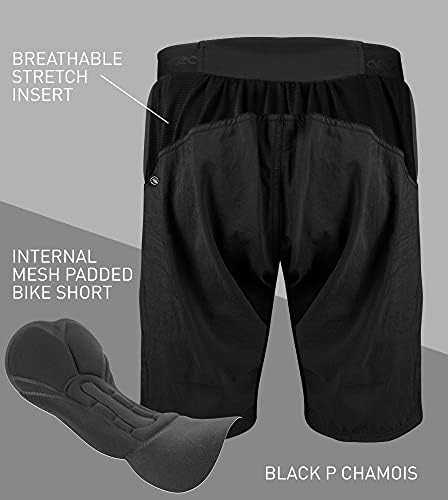 Мъжки къси панталони за планински велосипед Aero Tech USA МТБ С подплата, за планински Велосипед