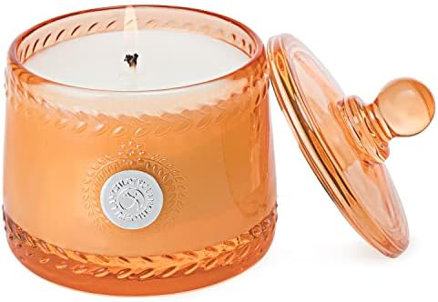 Свещ Chloefu LAN Orange Blossom Свещ, Ароматерапевтические Свещи от естествена соя за облекчаване на стреса, 55 часа Бездимни дълго време, Чудесен подарък за жени и мъже