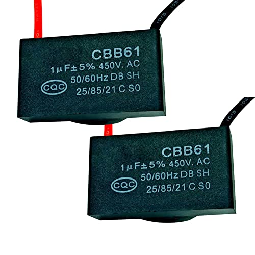 Кондензатор монтаж на таван фенове CBB61 2 проводника 1 icf е Съвместим с кондензатора на вентилатора 400/350/300/250VAC 50