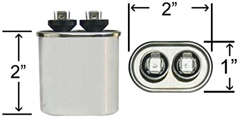 Овална кондензатор ClimaTek - подходящ за Rheem 8552-5505 8552-14 | 7,5 icf MFD 370/440 Волта променлив ток
