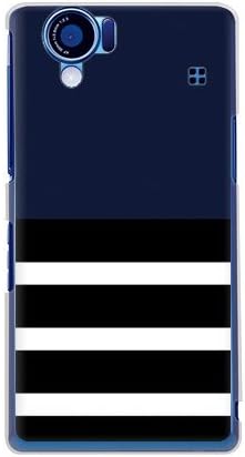 Втора Кожа Однотонная кант в Тъмно синьо (Прозрачен) Дизайн от ROTM/за телефон AQUOS SH-01D/docomo DSHA1D-PCCL-202-Y385