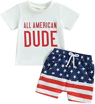 FYBITBO/Облекло за малки момчета на 4-ти юли, Тениска с къс ръкав и Ежедневни Панталони, Летни дрехи на 4 юли от 2 теми