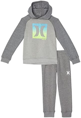 Комплект дрехи от 2 теми Hurley/Hoody с качулка за малки момчета и Джоггеры за бягане
