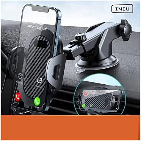 Автомобилна закачалка за телефон с вендузата ANOUSH, скоба за GPS на телефона (Цвят: Червен, държач за отдушник, Размер: X)