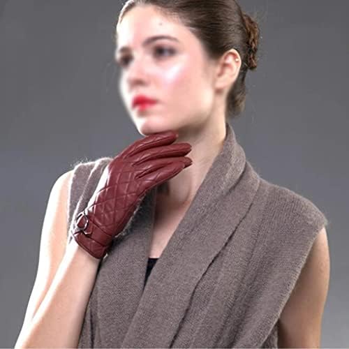 Кожени ръкавици, N/A, Зимни Дамски Улични Топли ръкавици за шофиране, Дамски ръкавици (Цвят: D, Размер: Код M)