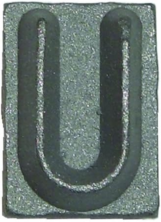 Буквата U 1/8-Инчов Преносим Марката Iron Символ BNL-512-U