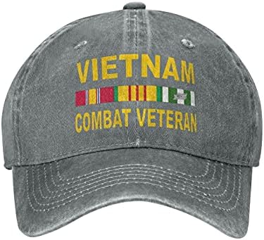 Бейзболни шапки YINGJIE Vietnam Combat Veteran Унисекс, Регулируема Солнцезащитная Шапка, Която Може да се Пере, Шапка За Татко За Почивка, Сив, Един Размер