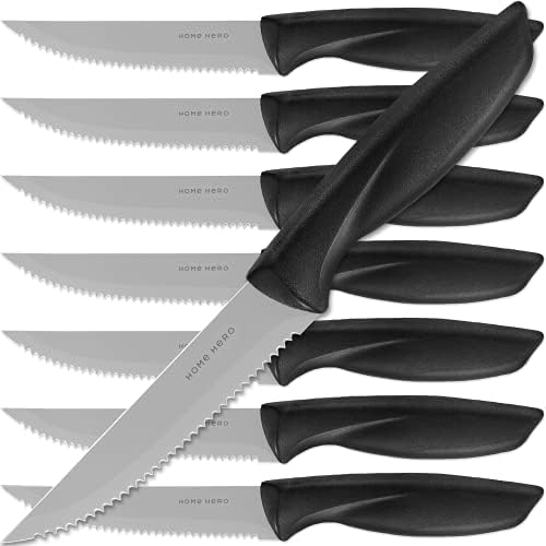 Комплект кухненски ножове Home Hero, Комплект ножове за стек и кухненски аксесоари - Сверхострые ножове от високо неръждаема