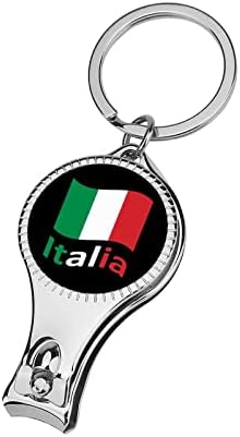Италия Italia Италиански Флаг Метална Машина За рязане на ноктите на Остър Нож За ноктите на краката Вградена Пила за нокти