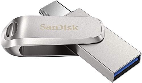 Флаш-памет на SanDisk с капацитет 256 GB (комплект от 2 теми) Ultra Dual Drive Luxe USB Type-C за смартфони, таблети и компютри - Високоскоростен USB 3.1 (SDDDC4-256G-G46) в комплект с (1) за всички, с и