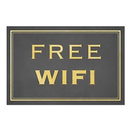 CGSignLab |Безплатен достъп до Wi-Fi - Класическа златна Прозорец верига | 30 x20