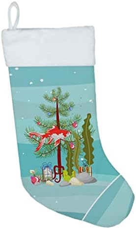 Съкровищата на Каролина CK4511CS Комета Златната Рибка весела Коледа Коледни Чорапи, Чорапи За Висящи пред Камината, Коледен Сезон