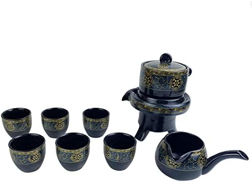 Набор от манекени с дифузер и 6 чаени чаши (черен)