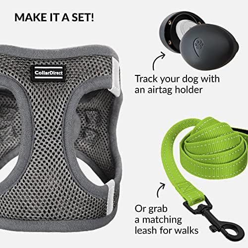 Светоотражающая шлейка за кучета CollarDirect Step-in - Въздушна мрежа за малки и средни кучета, които лесно се носят и се оттегли