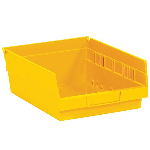 Горната опаковка: Пластмасови кутии за боклук, 11 5/8 x 11 1/8x 4, жълти (опаковка от 8 броя)